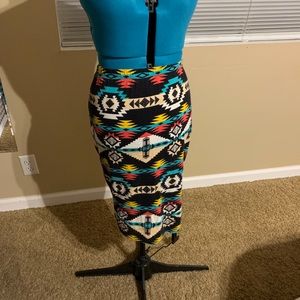 Tribal Bodycon Skirt
